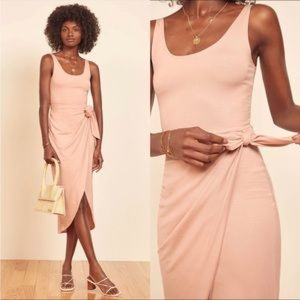 Reformation Kaila dress in Blush